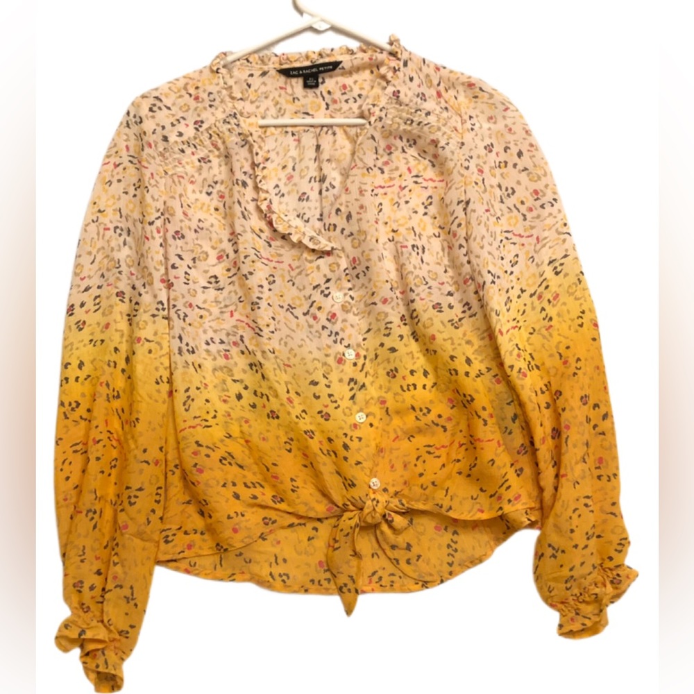 Zac and Rachel Lightweight, Ombré sheer button up top. PS